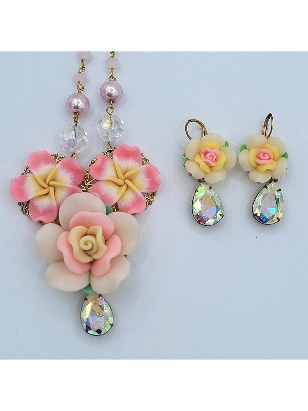 Floral Necklace & Earrings Set #2059